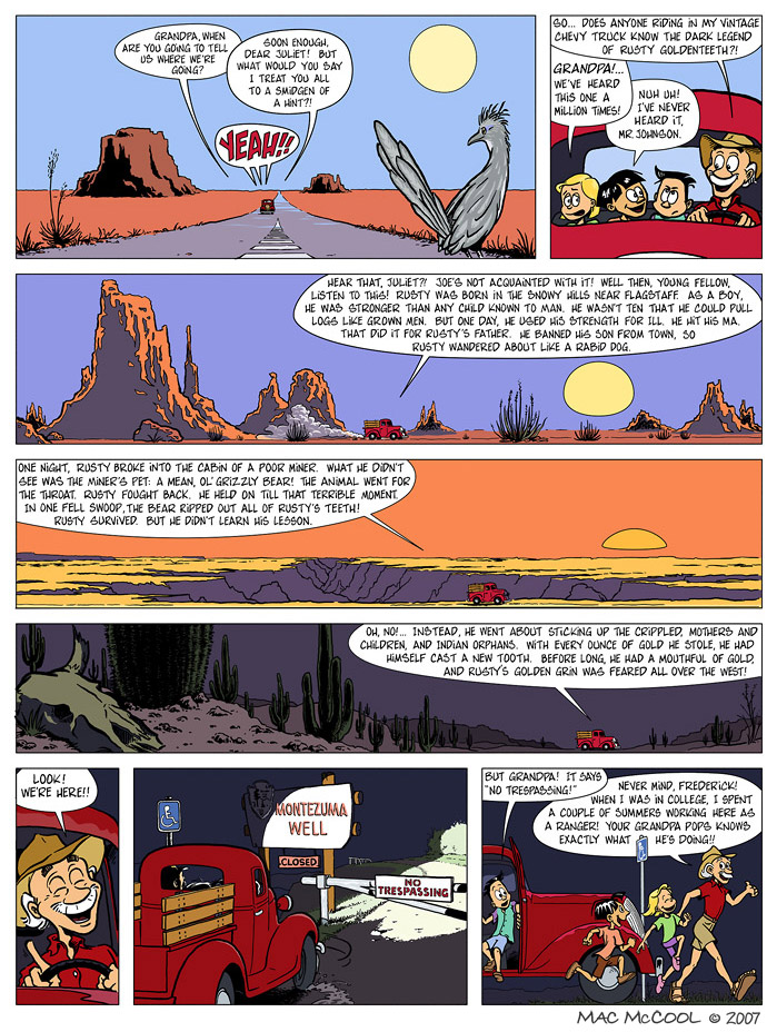 Deep in Montezuma, from Arizona, a graphic novel series for children by Mac McCool