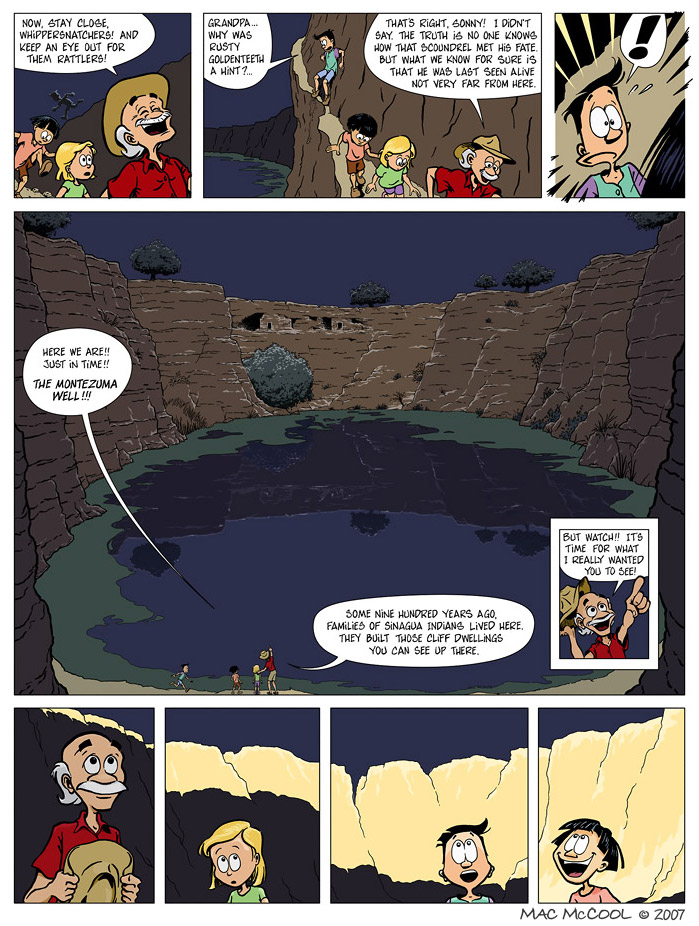 Deep in Montezuma, from Arizona, a graphic novel series for children by Mac McCool