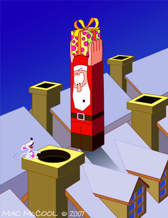 Square Santa by Mac McCool